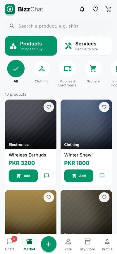 BizzChat — BizzChat — Marketplace